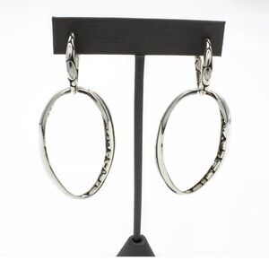John Hardy Sterling Kali Pebble Collection Interlinked Hoop Earrings